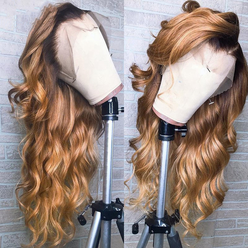 Ombre Lace Front Human Hair Wigs Remy Colorful
