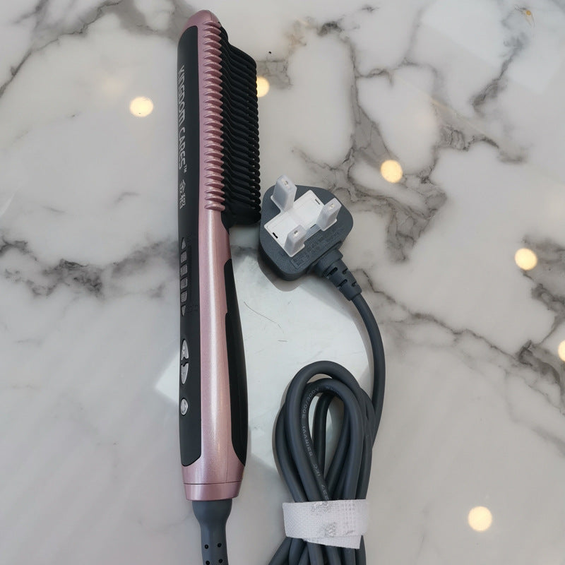 Straight hair comb curling iron