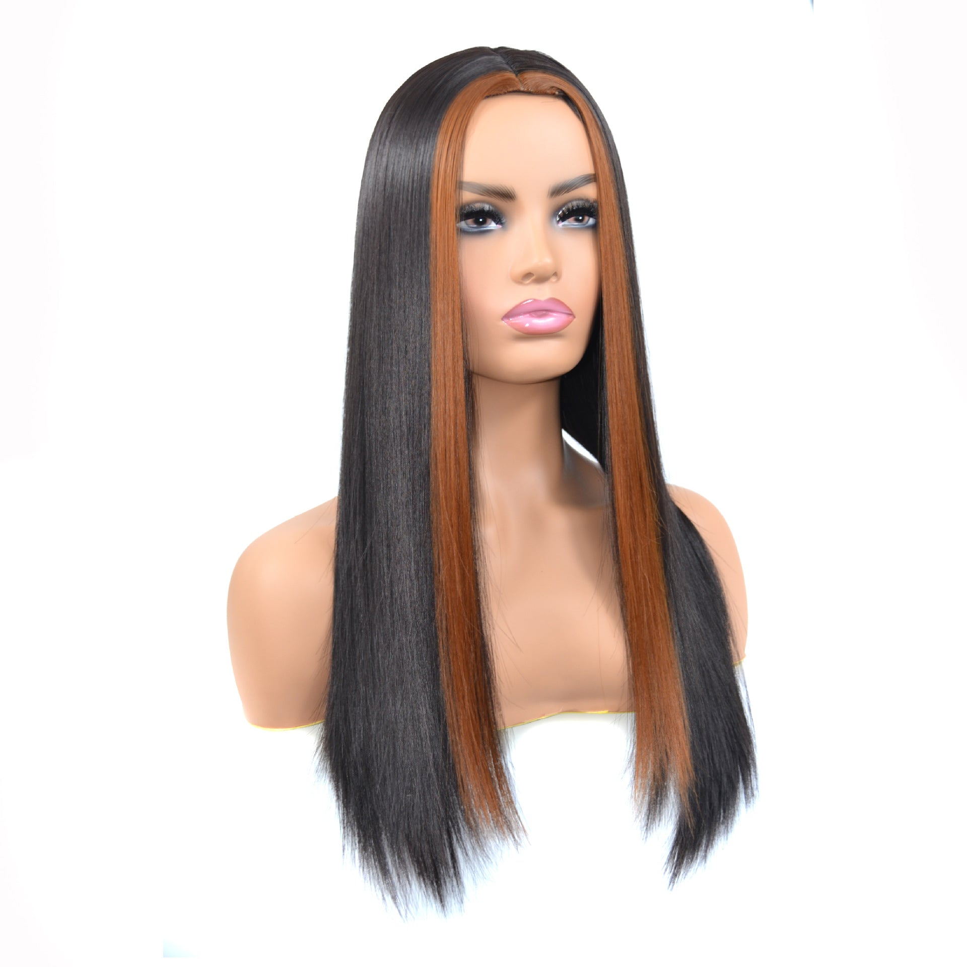 Real Hair Wig, Front Lace 13X5X1 Straight Highlight 1B 27 Hair Wigs