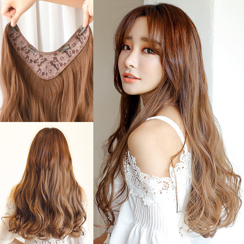 Wig Female Long Curly Hair Big Wave One Piece Style