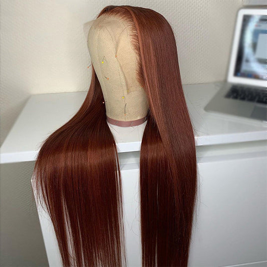 Chestnut Brown Pre-drawn Lace Wig With Baby Hair