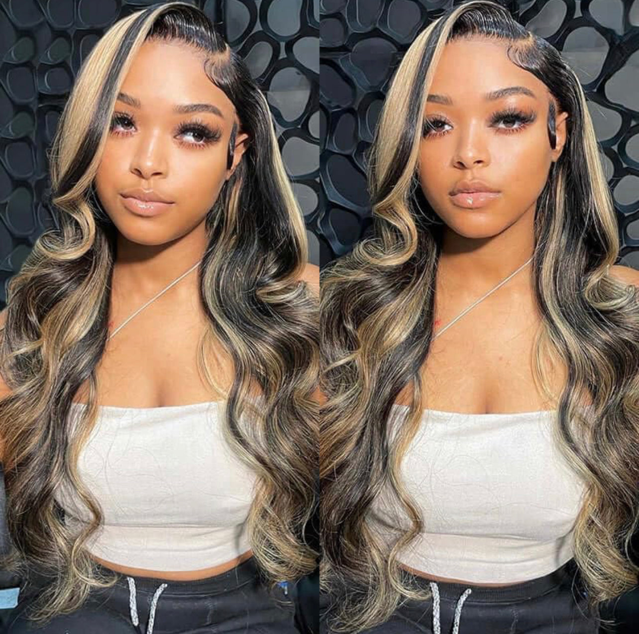 Laboss beauty Wear and Go Glueless Wigs Human Hair Pre Plucked Pre Cut 6x5 Closure Wigs Human Hair Balayage Body Wave Wig Human Hair 220% Density Highlight Ombre Wig with Bleached Tiny Knots 1b/27 24 Inch