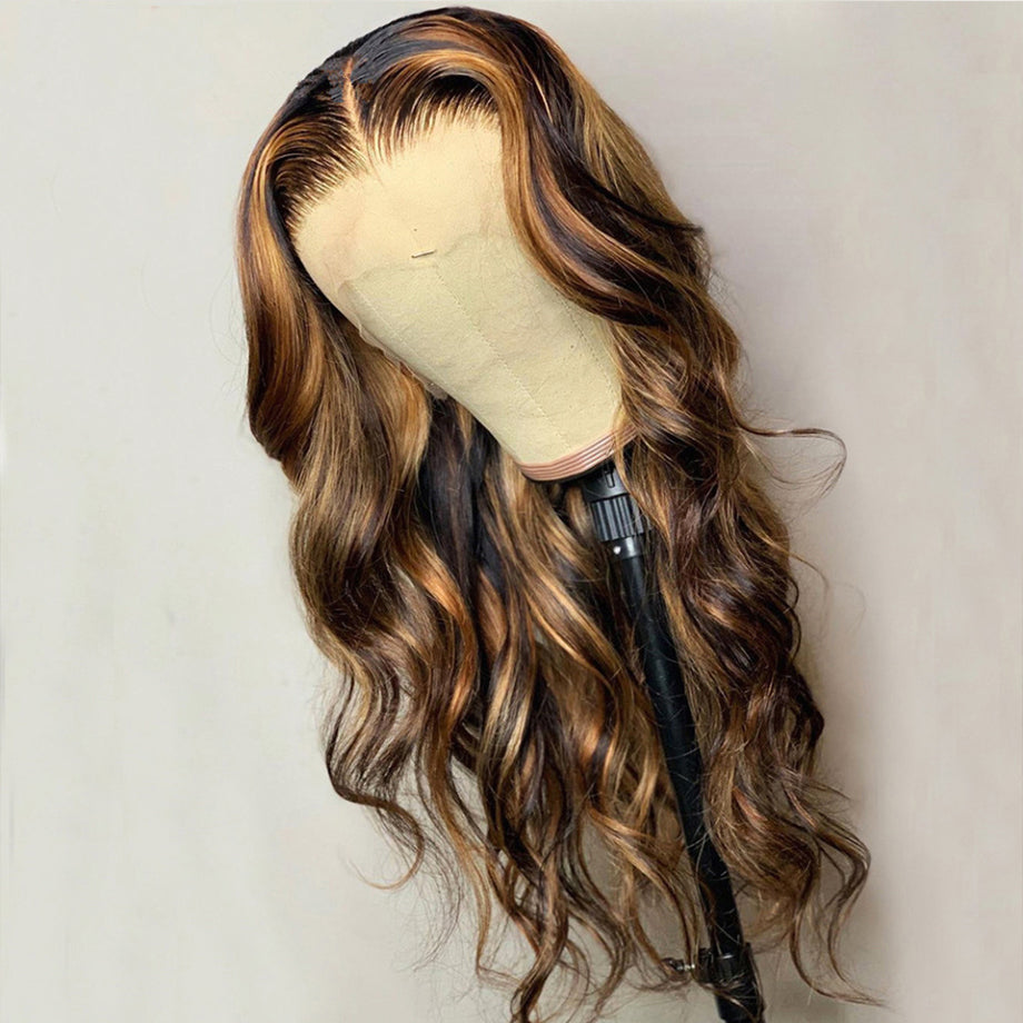 Highlight Wig Human Hair Ombre Lace Front