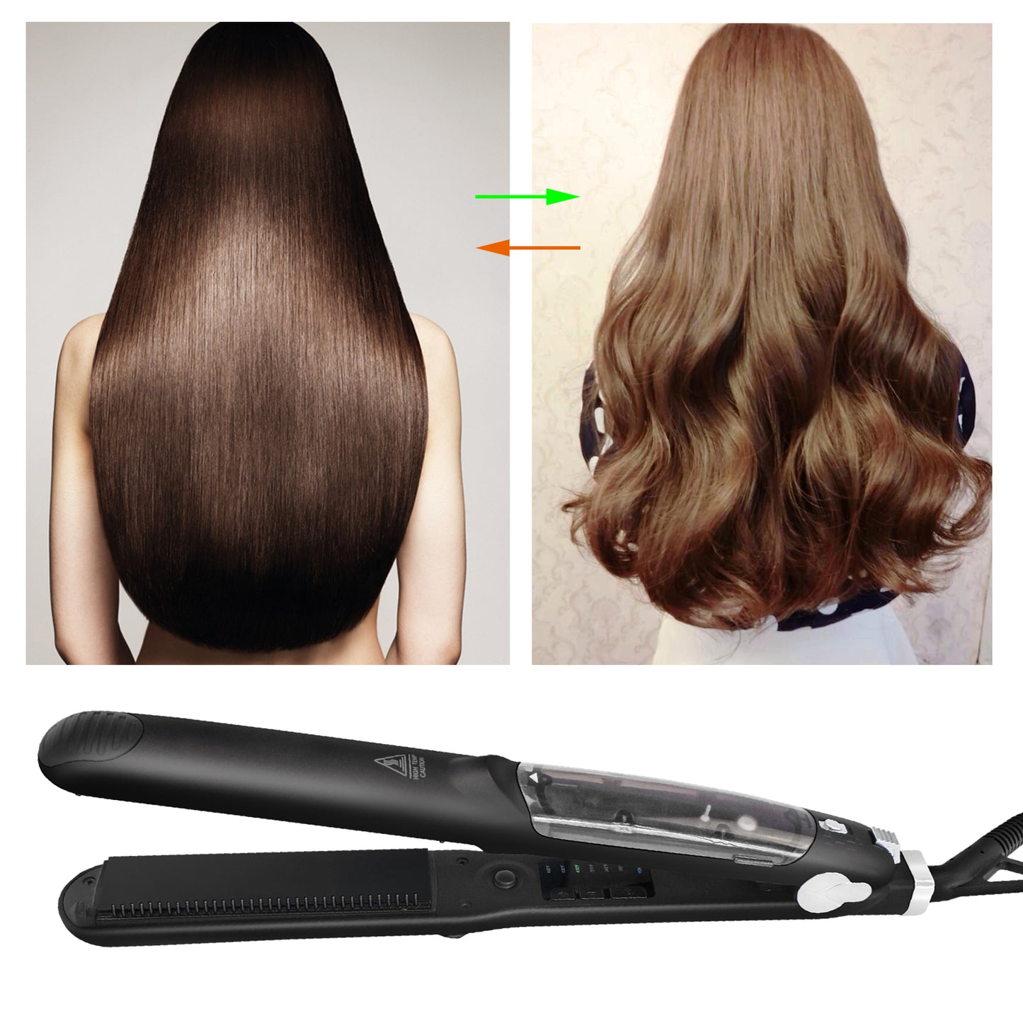 Steam Hair Straightener Ceramic Hair Flat Iron Hair Straightening Iron Curler Steamer Hair Styling Tool