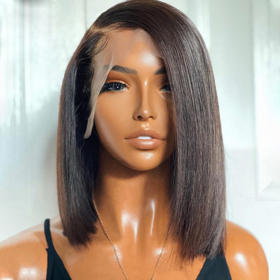 Super Double Drawn 13x4 Swiss Brown Lace Frontal Wig