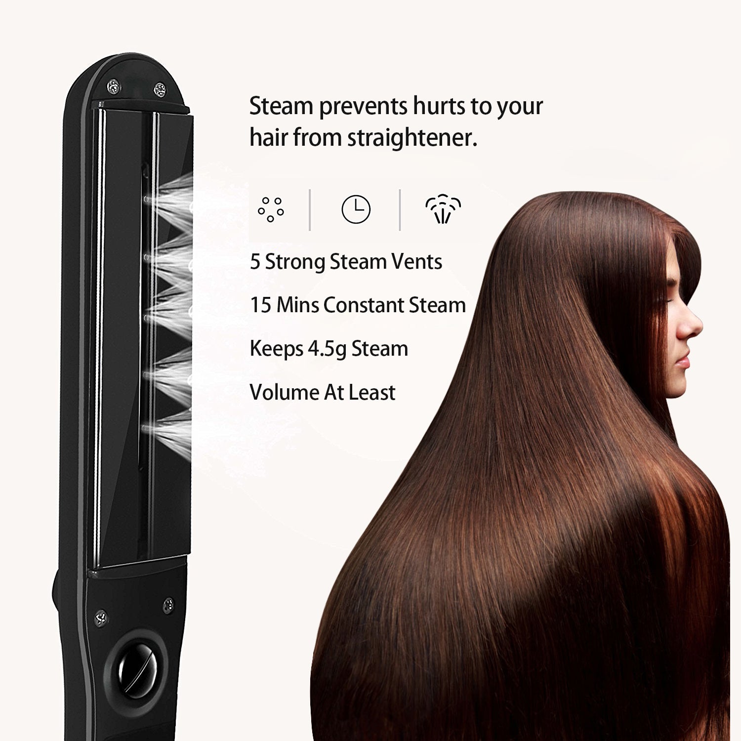 Steam Hair Straightener Ceramic Hair Flat Iron Hair Straightening Iron Curler Steamer Hair Styling Tool